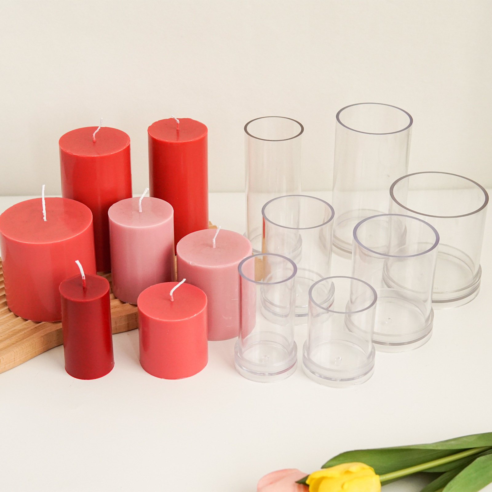 Candle Making Kit - Vários moldes de vela cilíndricos 3d,