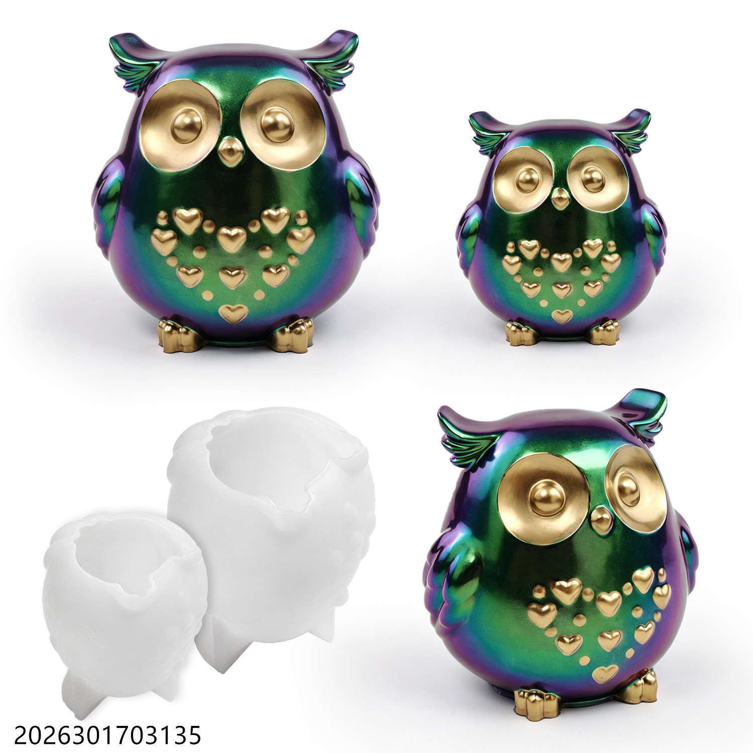 Candle Making Items - Molde de Silicone Coruja 3D em