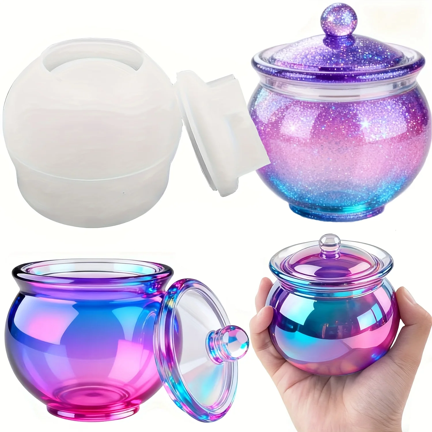 Candle Mold Silicone - 1 conjunto de moldes redondos de