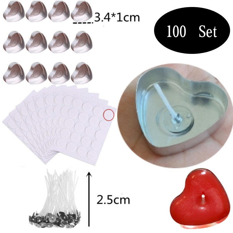 100 conjuntos em forma de cora - Candle Making Pot avaliação e preço