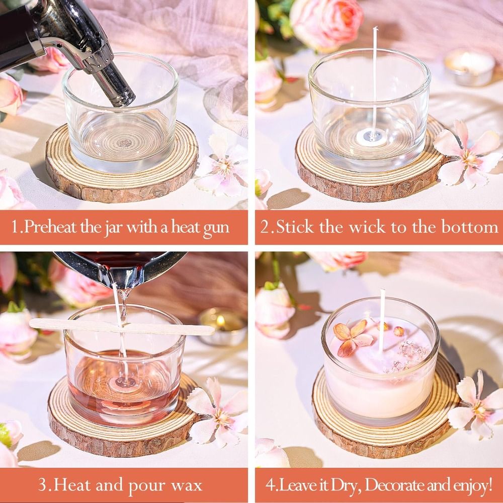 Frascos De Vela De Vidro Claro - Candle Making Pot avaliação e preço