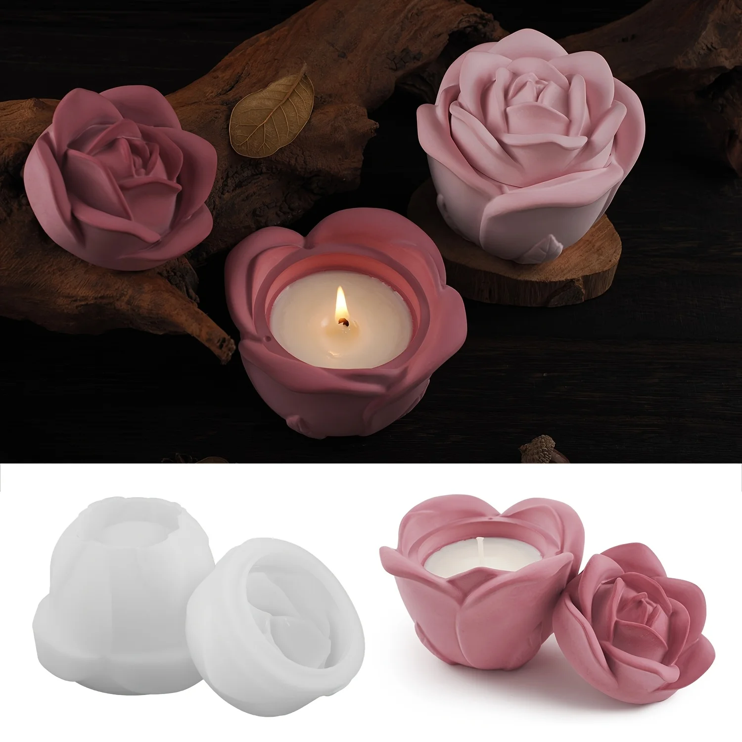 Conjunto de 2 peças de moldes  - Candle Mold Silicone avaliação e preço
