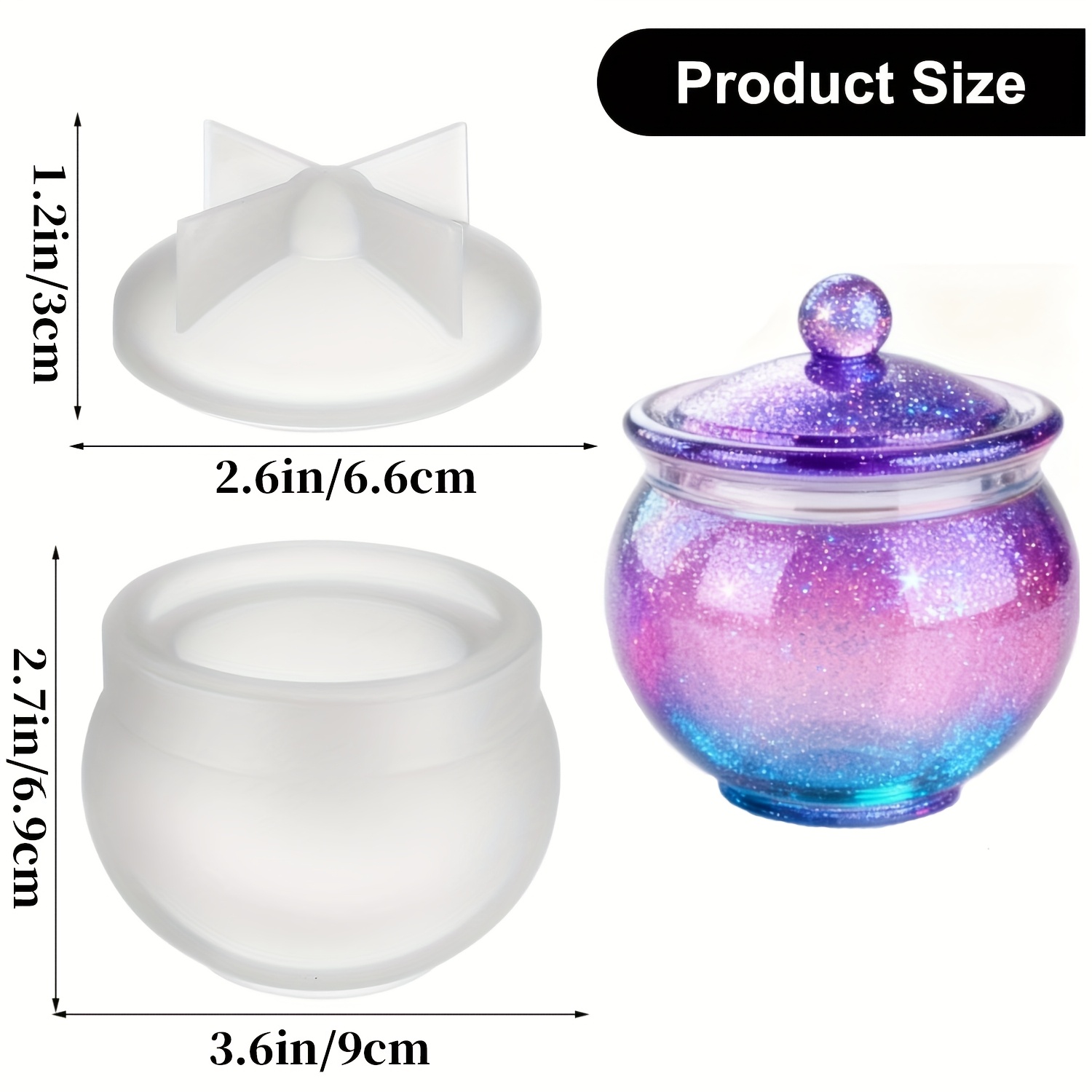 1 conjunto de moldes redondos  - Candle Mold Silicone avaliação e preço